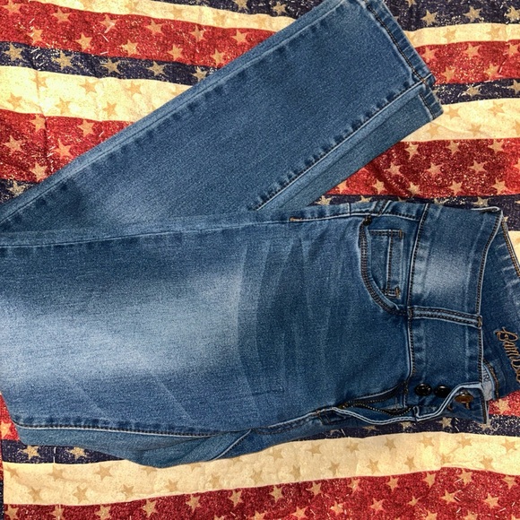 BAMBOO JEANS FADED WITH MEDIUM WASH DENIM, SKINNY FIT JUNIORS 9/10 - Picture 9 of 9